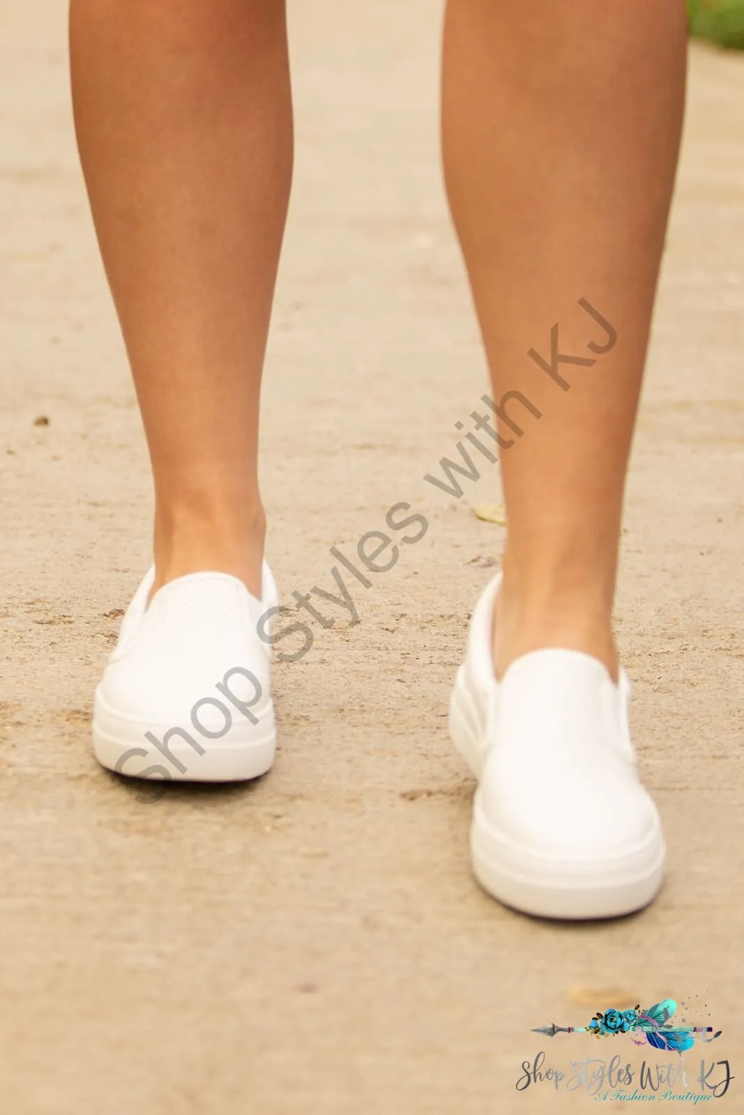 Slip Into Style Slip On Sneakers - White