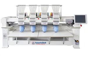 Smartstitch Embroidery Machine 4 heads, Max Speed 1200RPM, Embroidery Machine for Caps and Clothing(including embroidery starter kit)