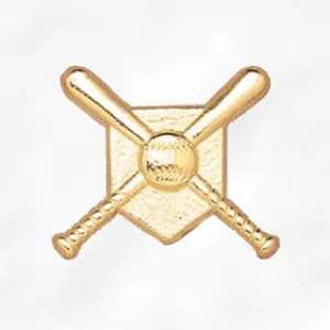 Sports and Chenille Pins - Crossed Bats & Ball