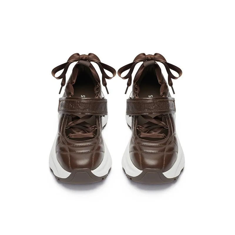 Sports Barre Mary Jane Shoes Brown