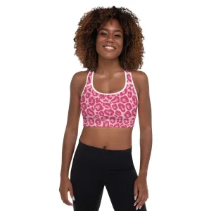 Sports Bra in Pink Leopard