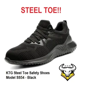 Steel Toe Sports Safety Shoes - Model SS54 - Black