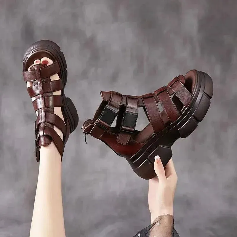 Strappy Wedge Shoes