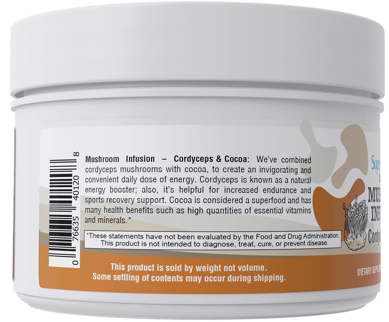 Superior Source Mushroom Infusion Cordyceps & Cocoa 3.18 oz Powder