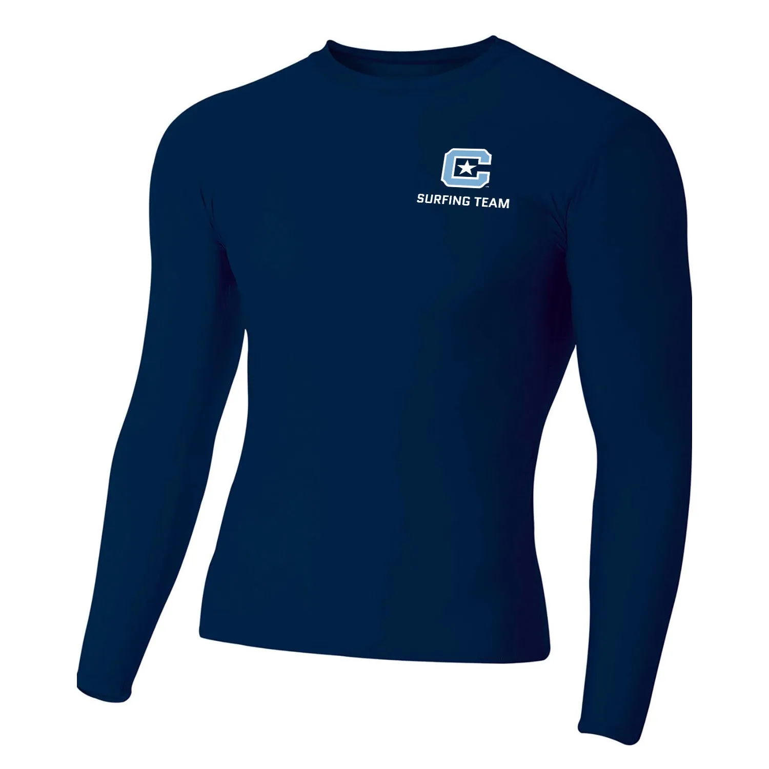 The Citadel, Club Sports - Surfing Team, A4 Adult Polyester Spandex Long Sleeve Compression T-Shirt