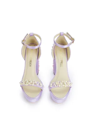 The Dandelion Twinkle - Lilac Platform Block Heels