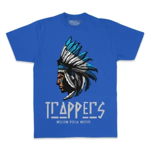 Trappers - Blue on Royal Blue T-Shirt