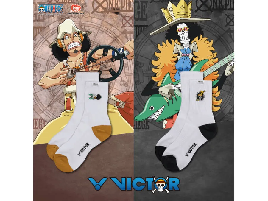 Victor X One Piece Usopp Sports Quarter Socks [Khaki] SK-OP V