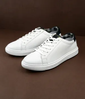 White Leather Low-top Sneakers