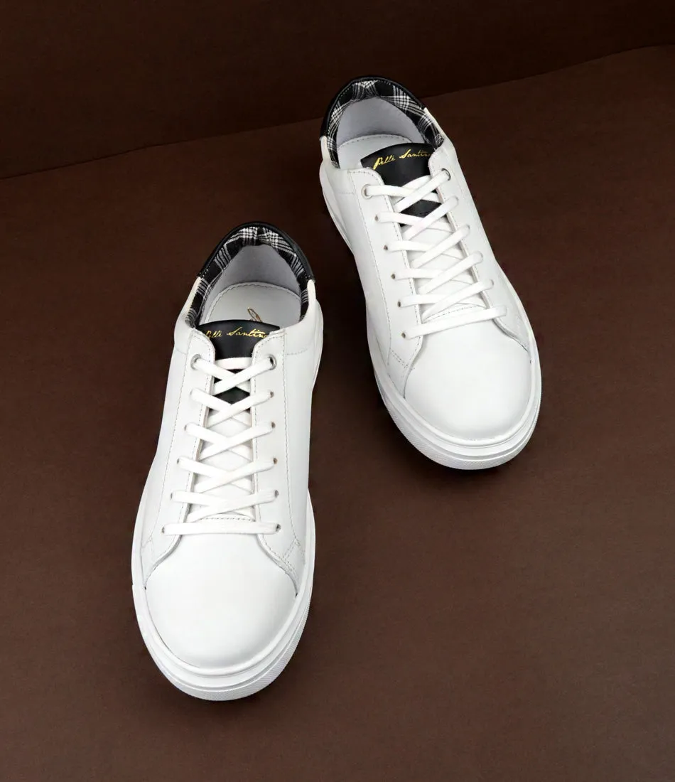 White Leather Low-top Sneakers