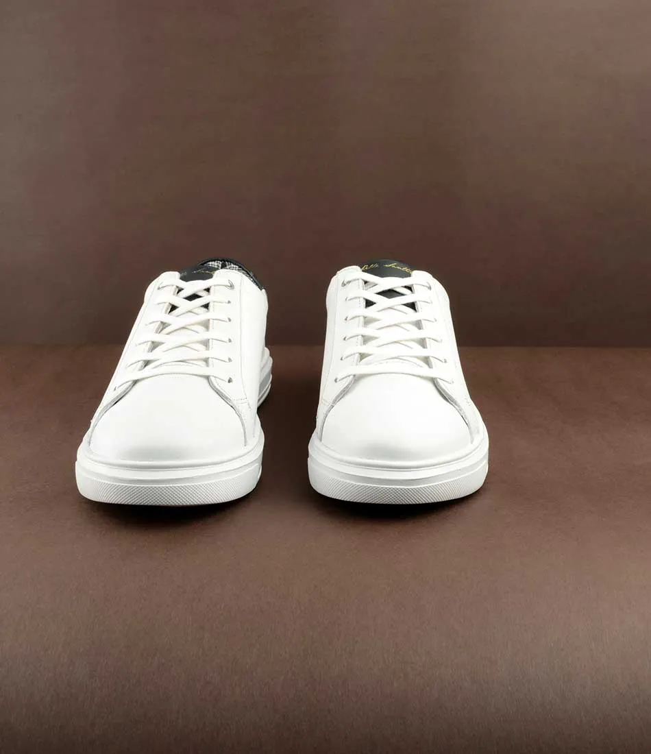 White Leather Low-top Sneakers