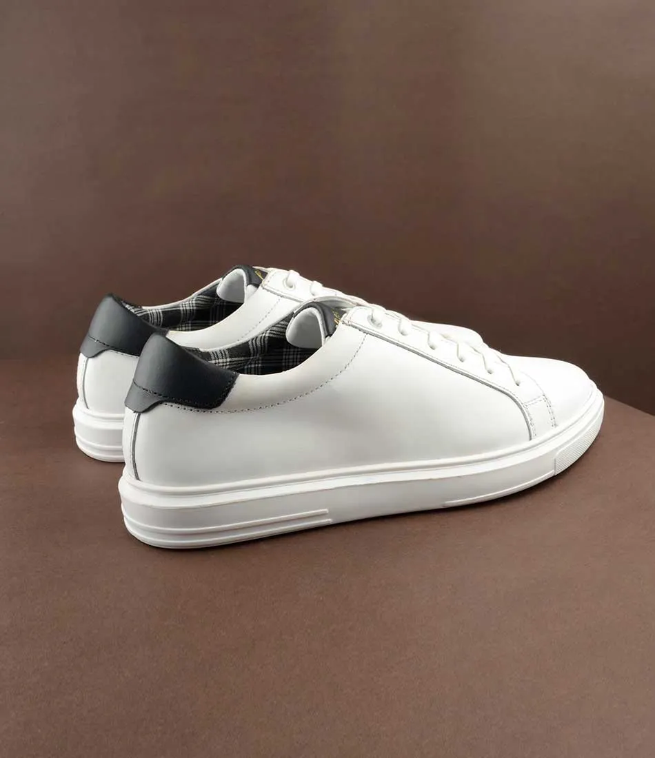 White Leather Low-top Sneakers