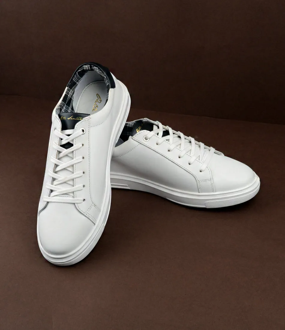 White Leather Low-top Sneakers