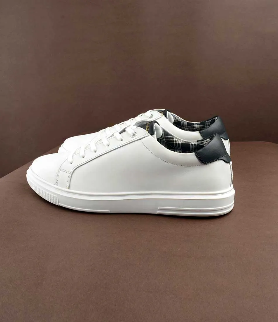 White Leather Low-top Sneakers