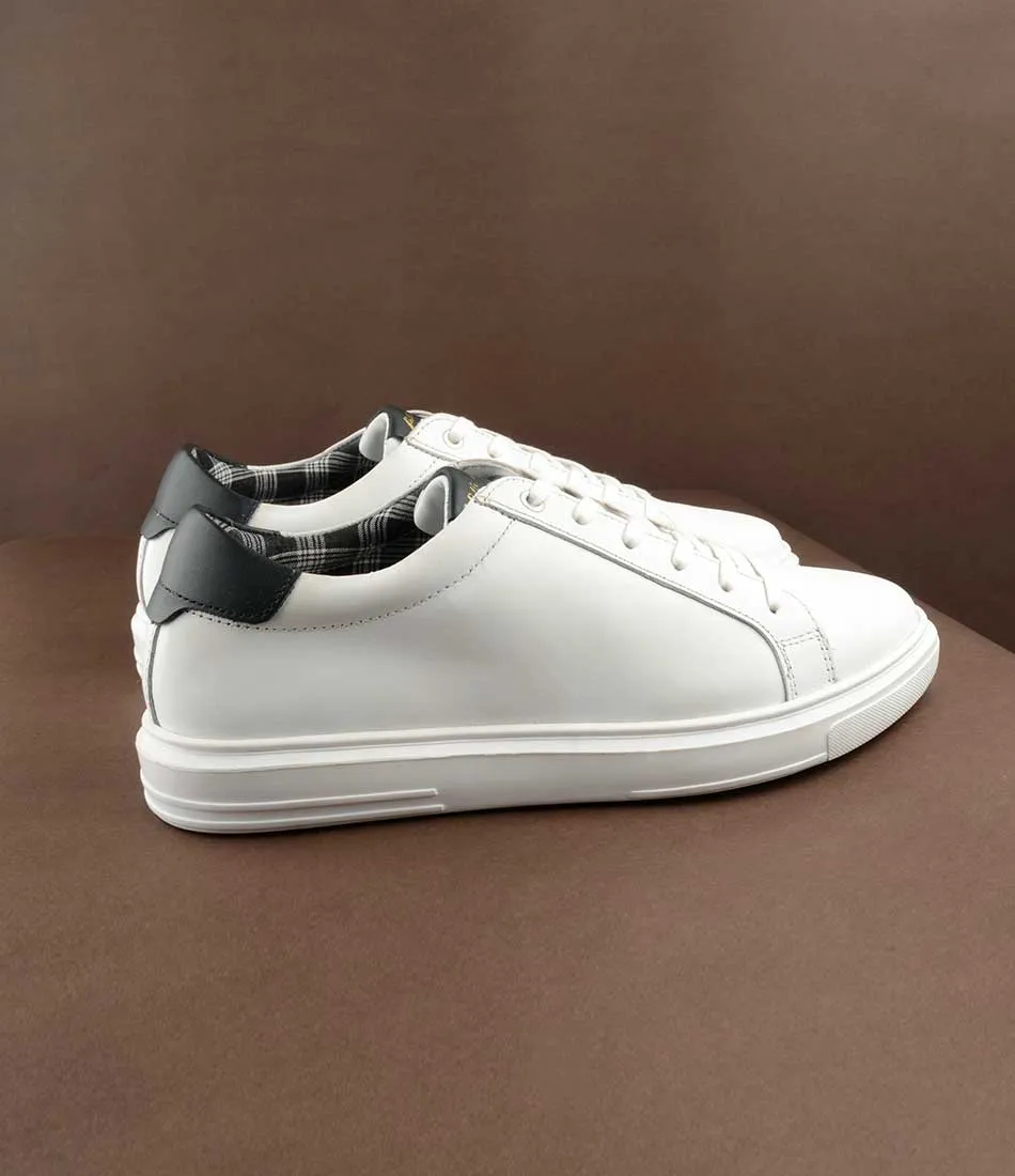 White Leather Low-top Sneakers