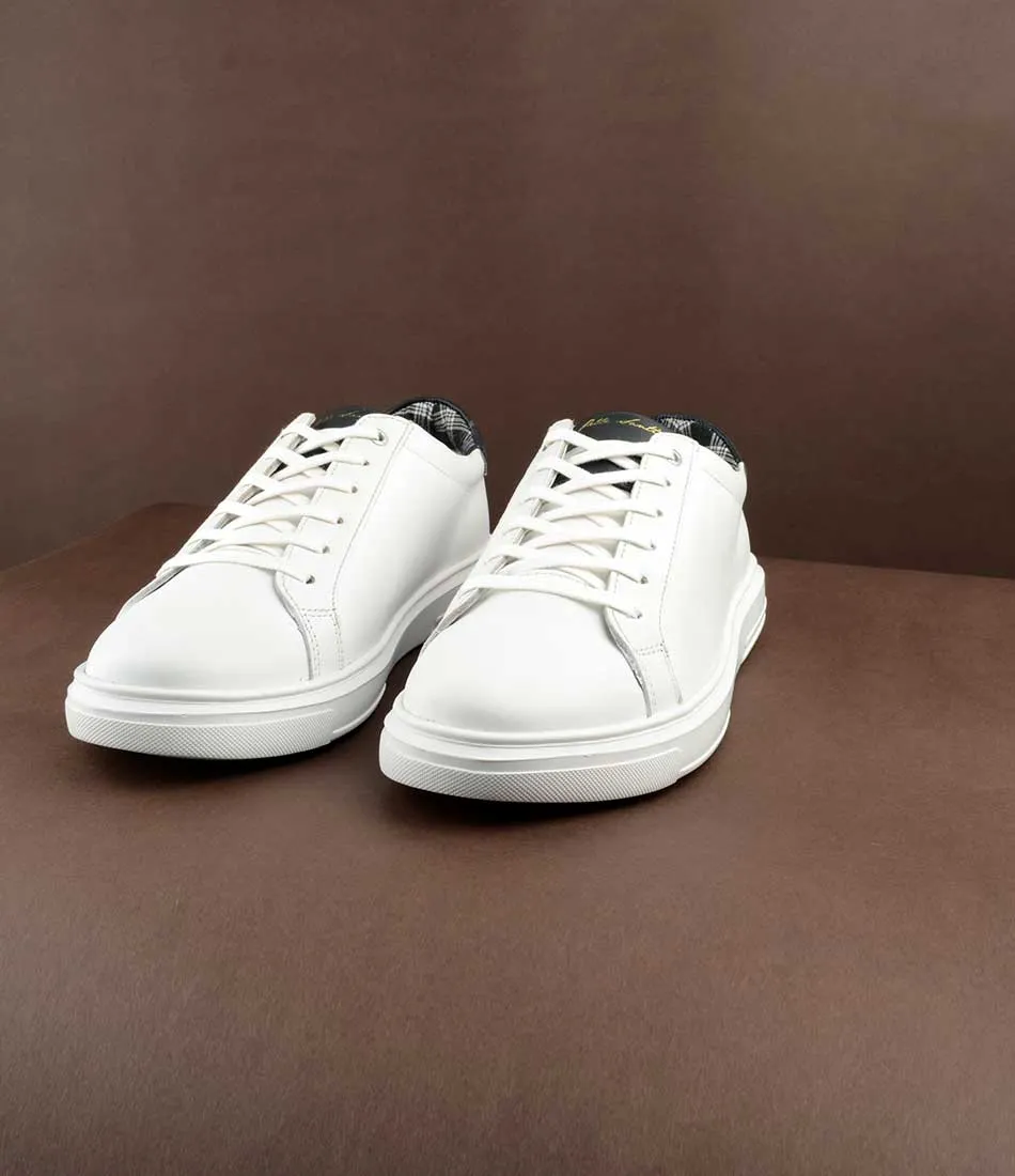 White Leather Low-top Sneakers