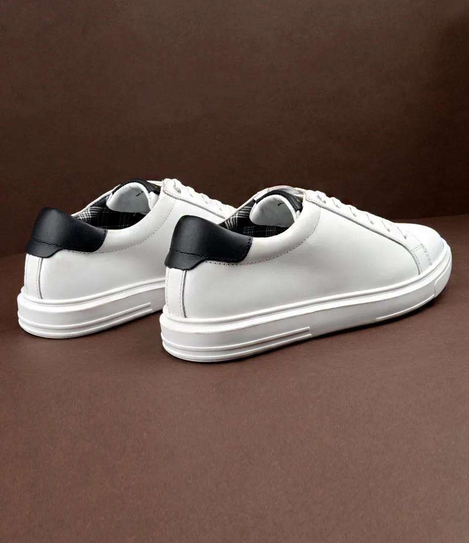 White Leather Low-top Sneakers