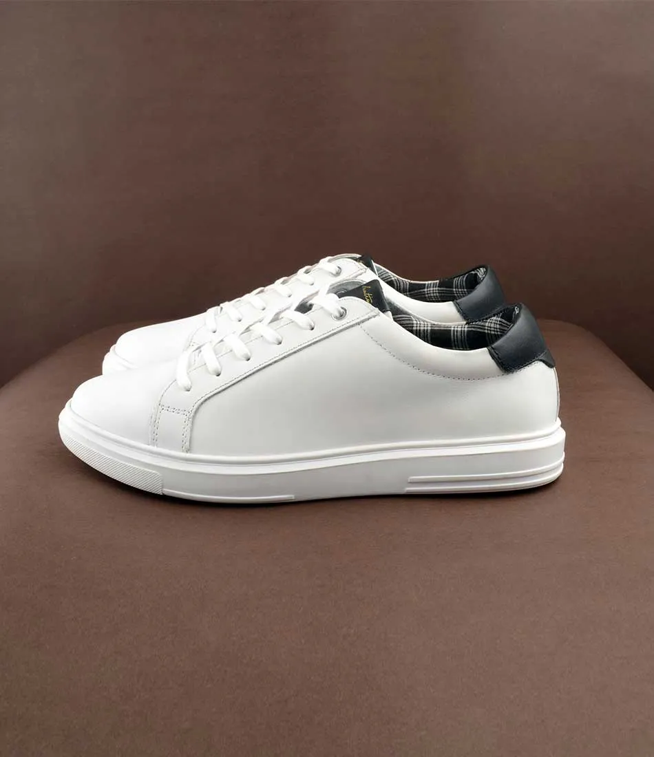 White Leather Low-top Sneakers