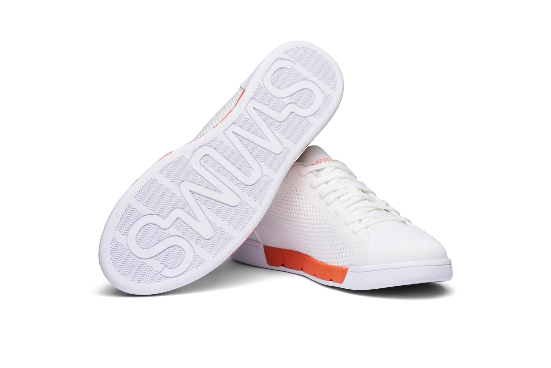 White/Swim Orange Breeze Tennis Knit