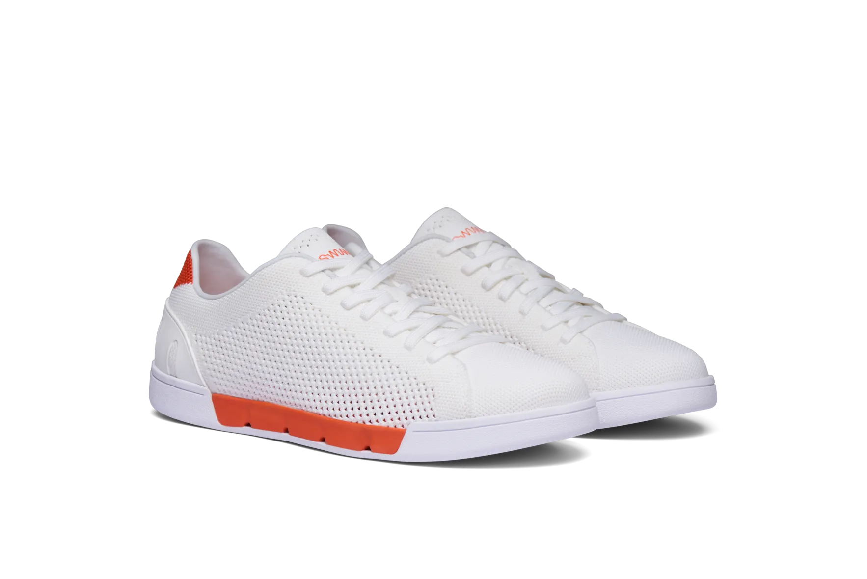 White/Swim Orange Breeze Tennis Knit