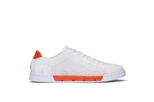 White/Swim Orange Breeze Tennis Knit