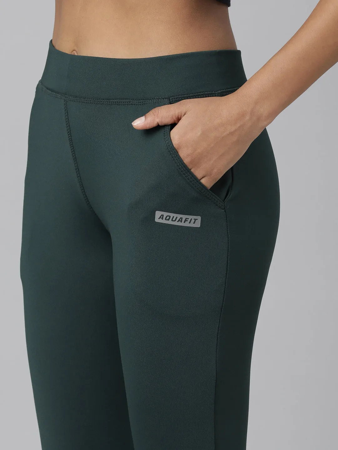 Women Green Solid Trackapant