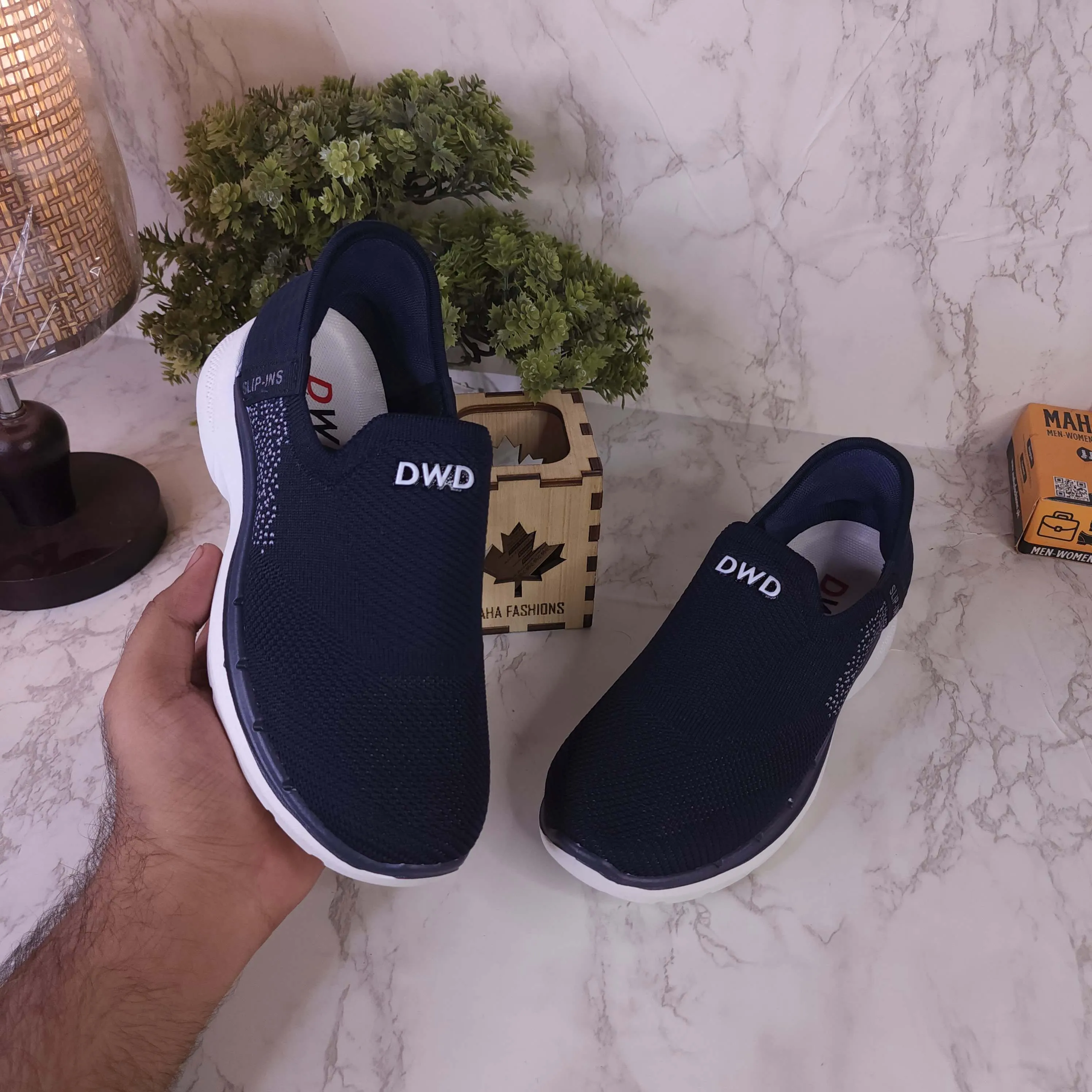 Women Navy Slip On Sneakers