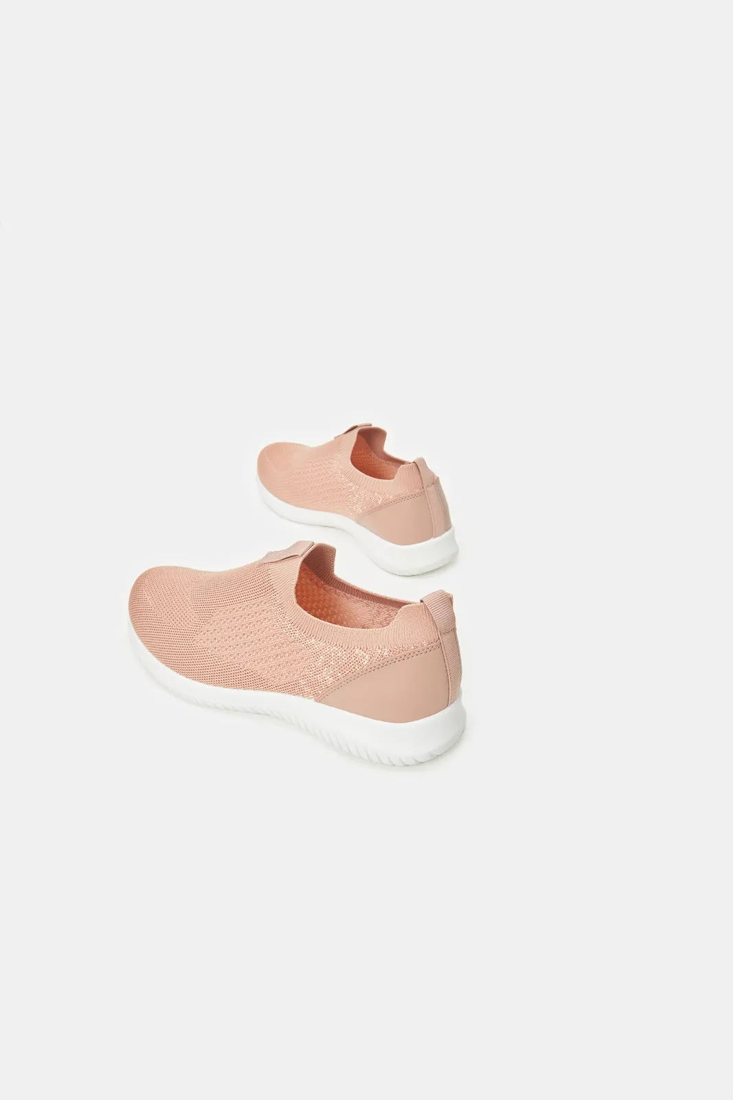 Women Pink Classic Slip On Trainers