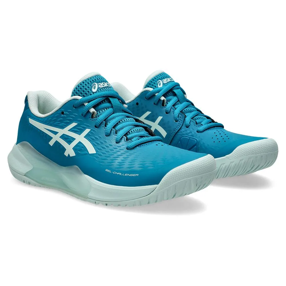 Womens Gel-Challenger 14 Tennis Shoes Teal Blue and Soothing Sea