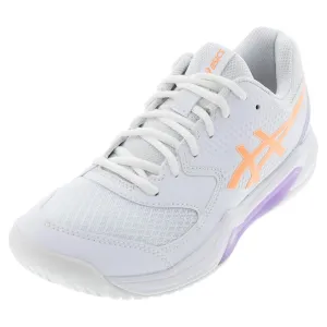 Women's Gel-Dedicate 8 Pickleball Shoes White and Bright Sunstone