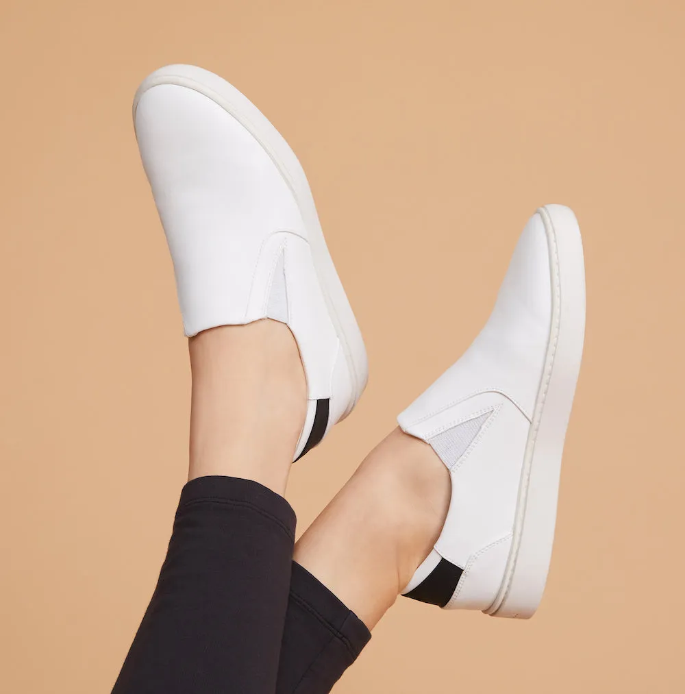 Women's Slip On | White-Black